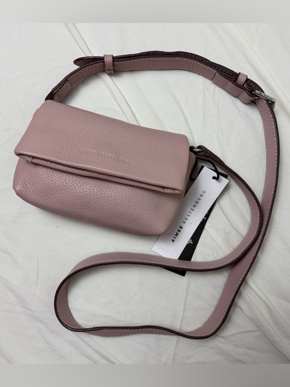 Aimee Kestenberg Preston Mini Crossbody Tea Rose NWT Leather